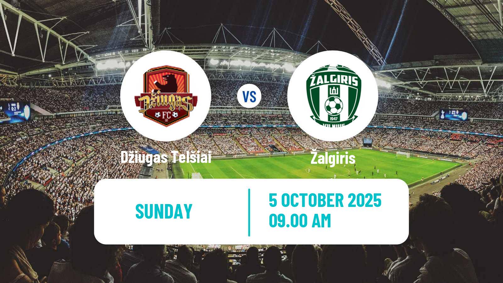 Football Lithuanian A Lyga Džiugas Telšiai - Žalgiris