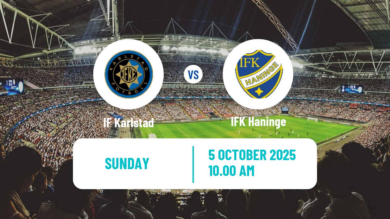 Football Swedish Division 1 Norra Karlstad - Haninge