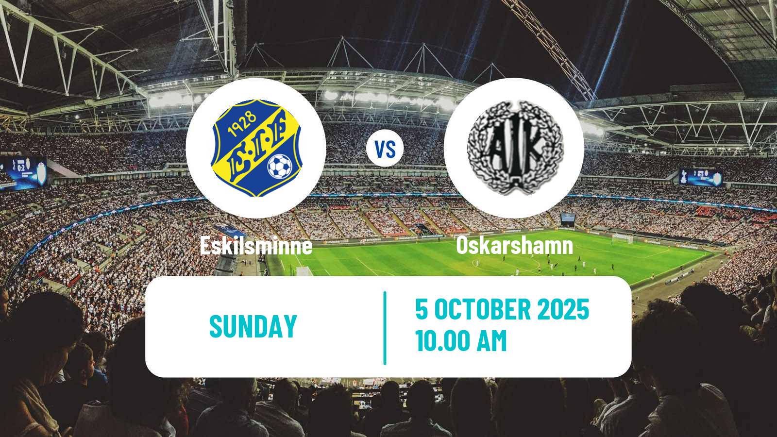 Football Swedish Division 1 Södra Eskilsminne - Oskarshamn