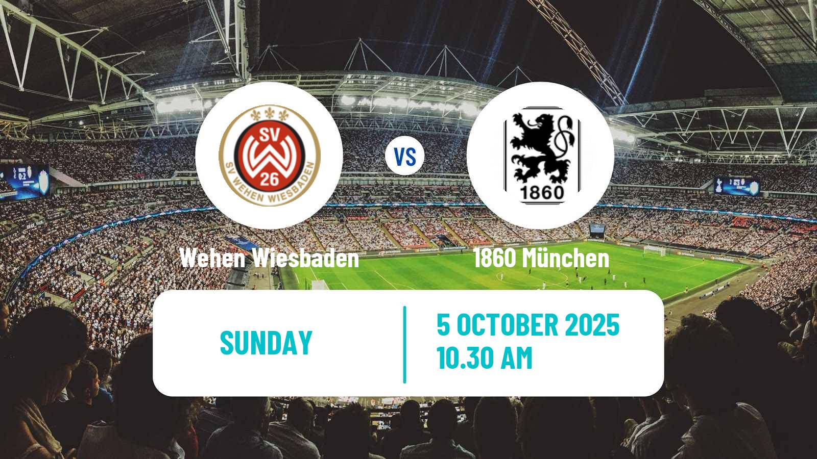 Football German 3 Bundesliga Wehen Wiesbaden - 1860 München