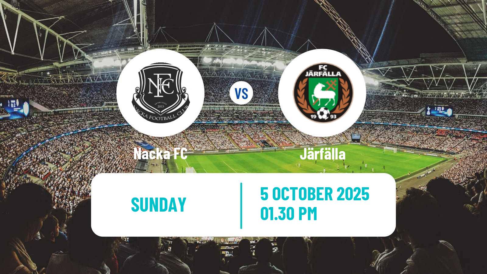 Football Swedish Division 2 - Norra Svealand Nacka FC - Järfälla