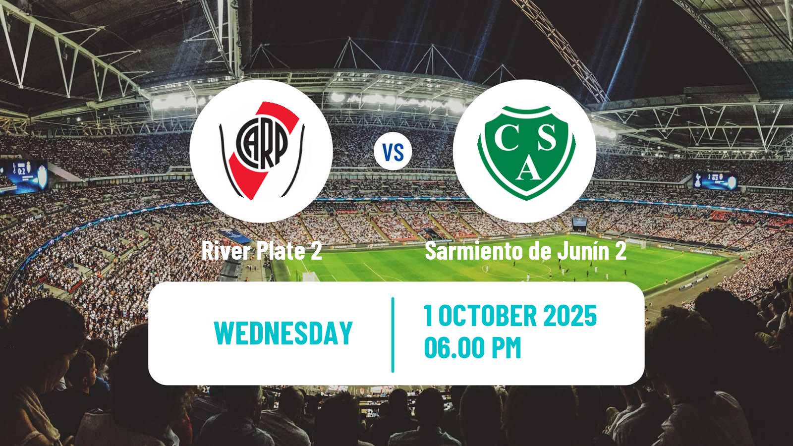 Football Argentinian Reserve League River Plate 2 - Sarmiento de Junín 2