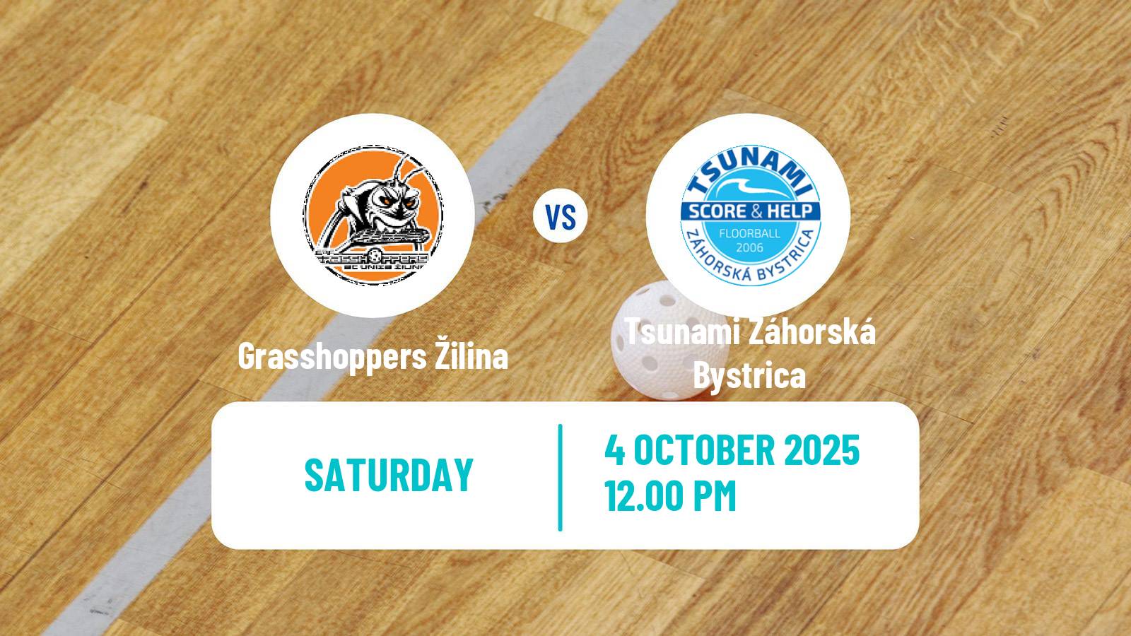 Floorball Slovak Extraliga Floorball Grasshoppers Žilina - Tsunami Záhorská Bystrica