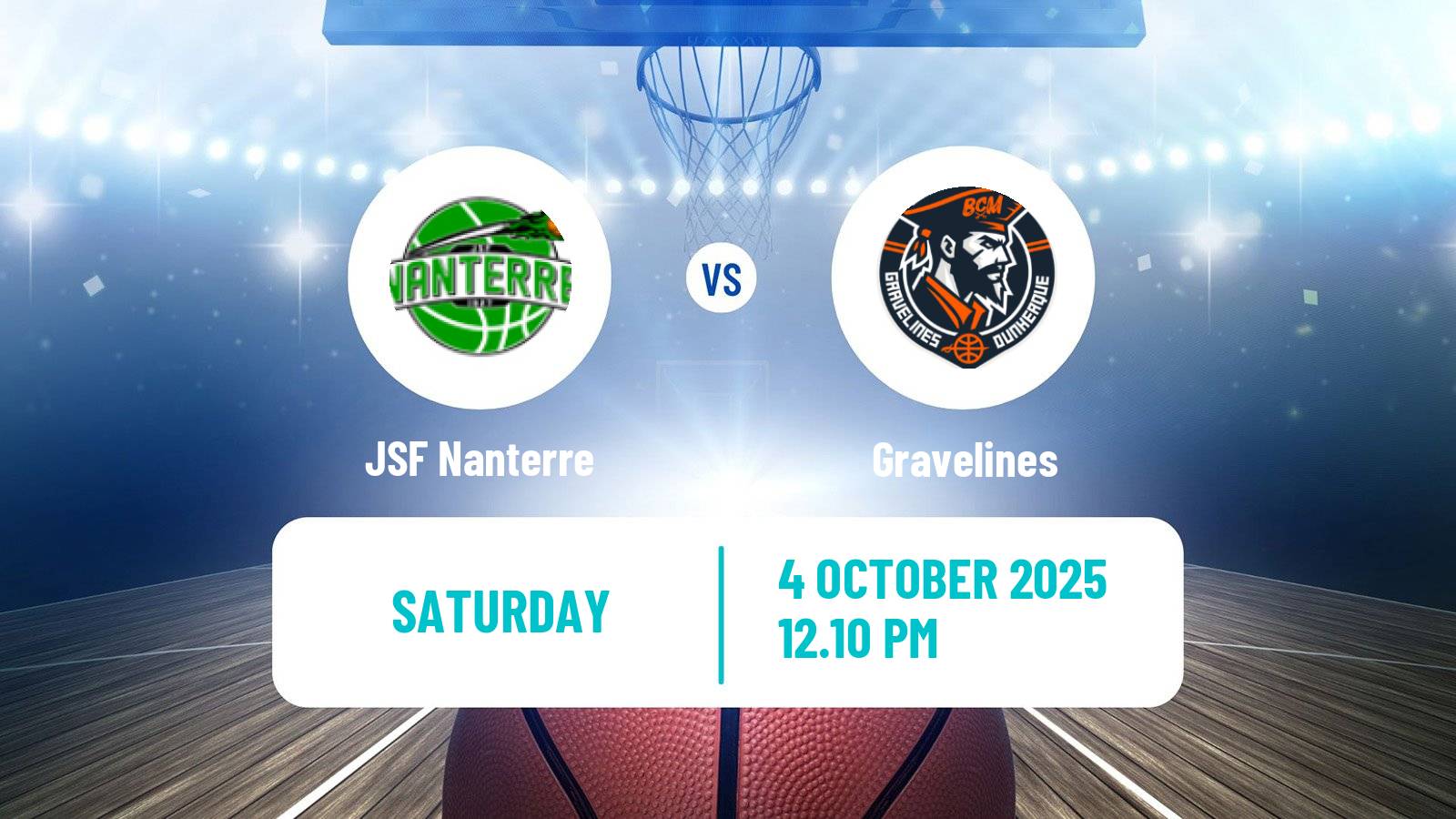 Basketball French LNB Nanterre - Gravelines
