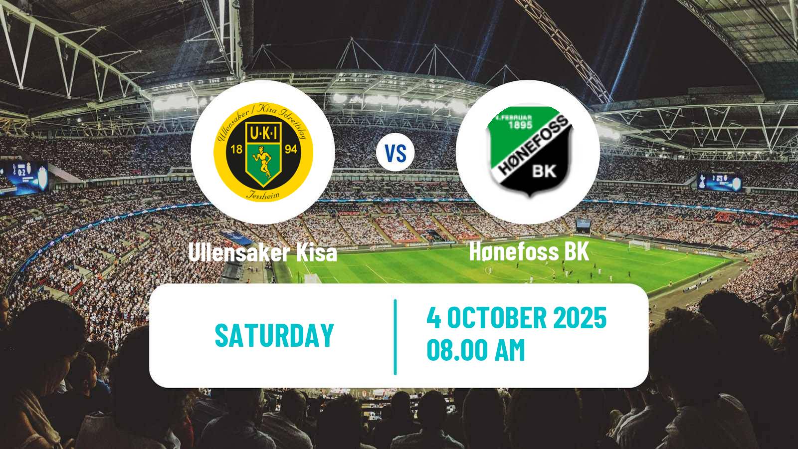Football Norwegian Division 2 - Group 2 Ullensaker Kisa - Hønefoss