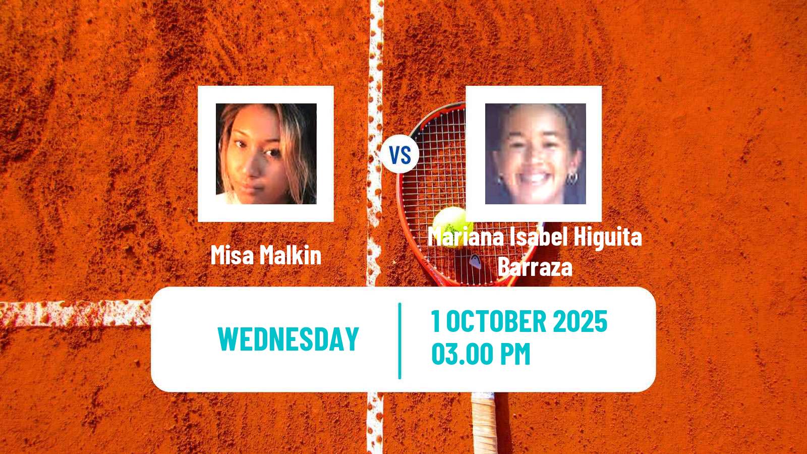 Tennis ITF W15 Santa Tecla Women Misa Malkin - Mariana Isabel Higuita Barraza