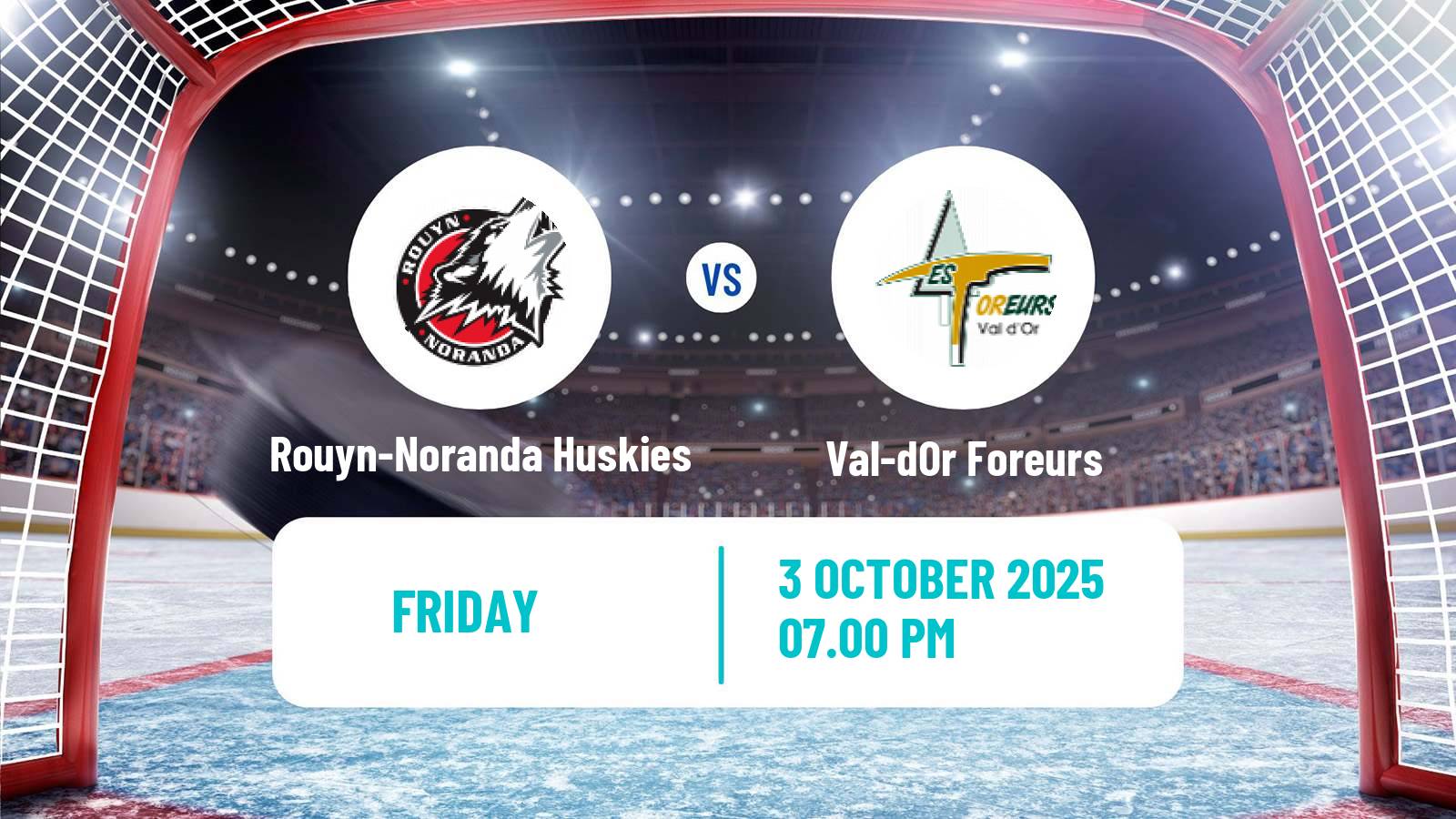 Hockey QMJHL Rouyn-Noranda Huskies - Val-dOr Foreurs