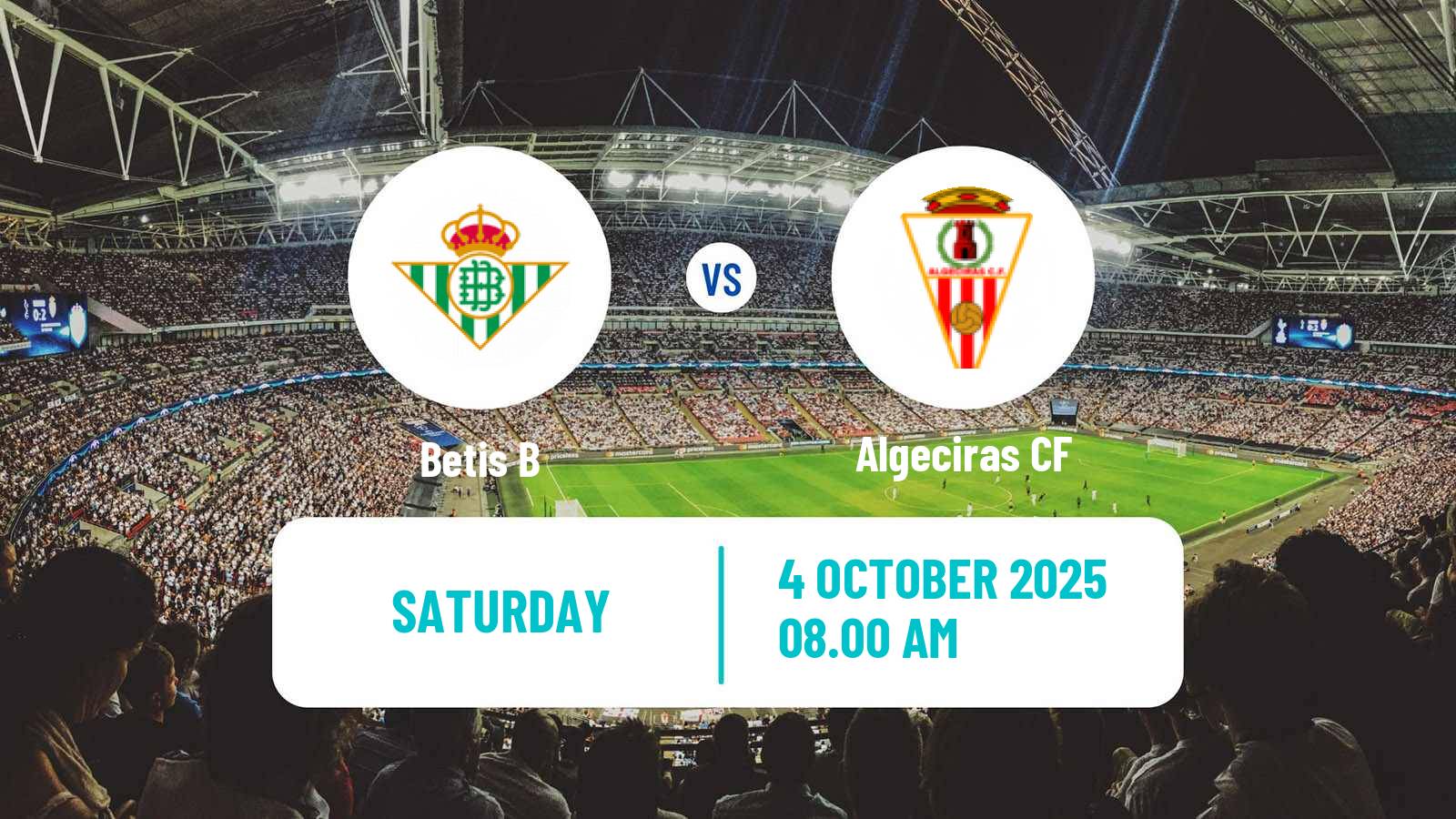 Football Spanish Primera RFEF Group 2 Betis B - Algeciras