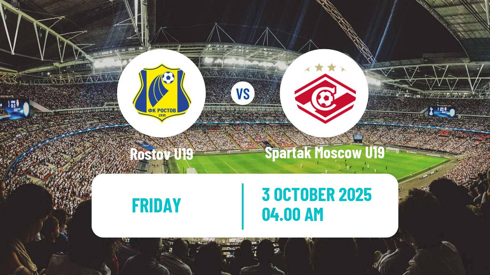 Football Russian Youth League Rostov U19 - Spartak Moscow U19