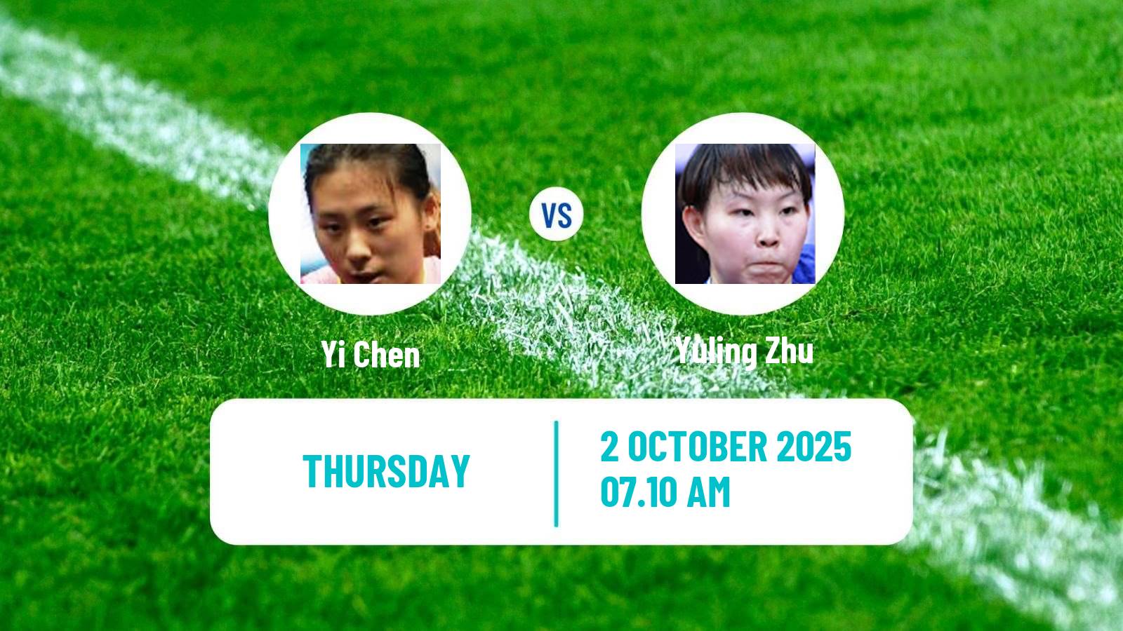 Table tennis China Smash Women Yi Chen - Yuling Zhu