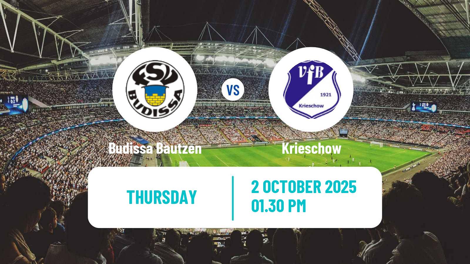 Football German Oberliga NOFV- Süd Budissa Bautzen - Krieschow