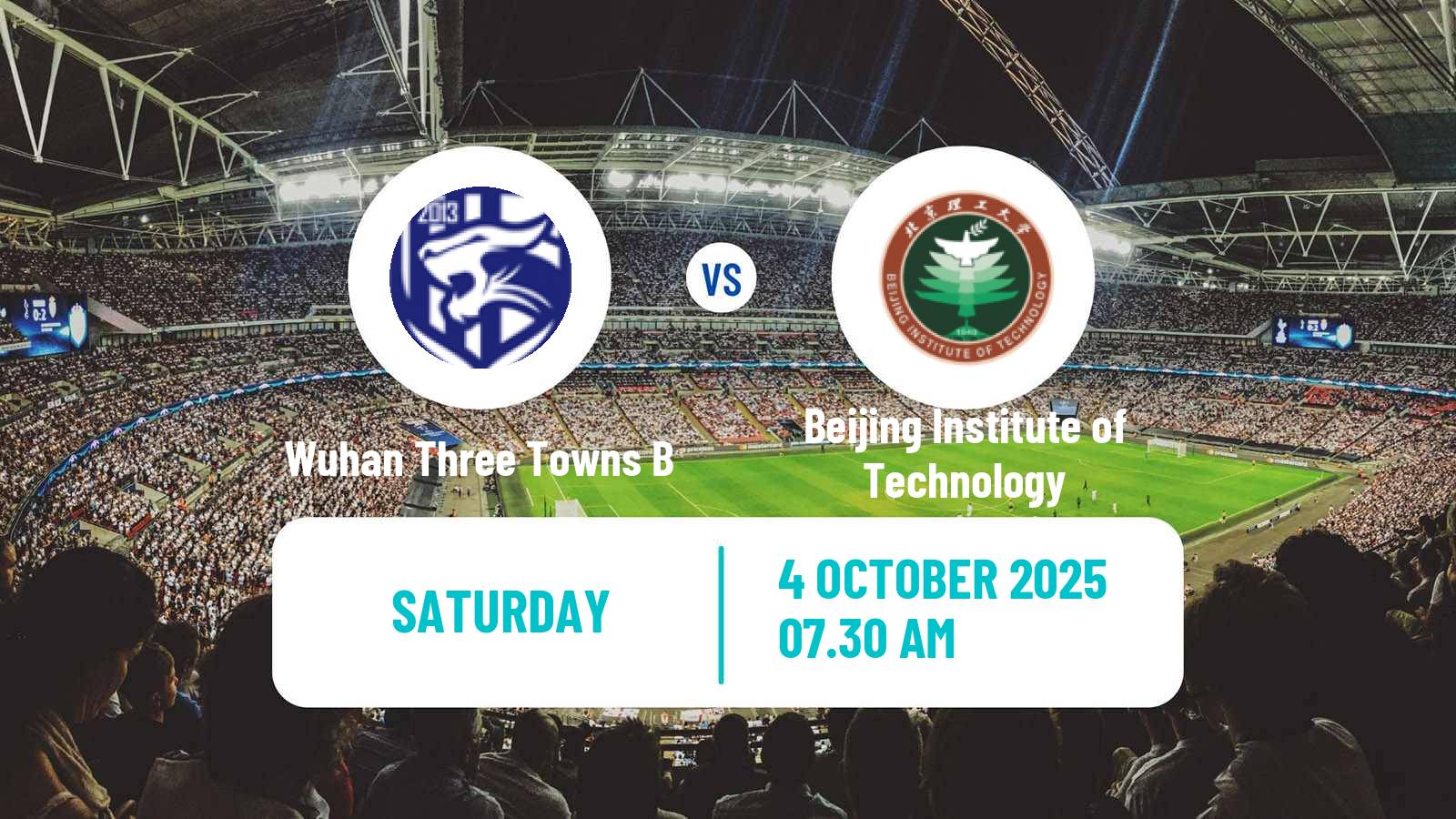 Football Chinese Yi League Wuhan Three Towns B - Beijing Institute of Technology