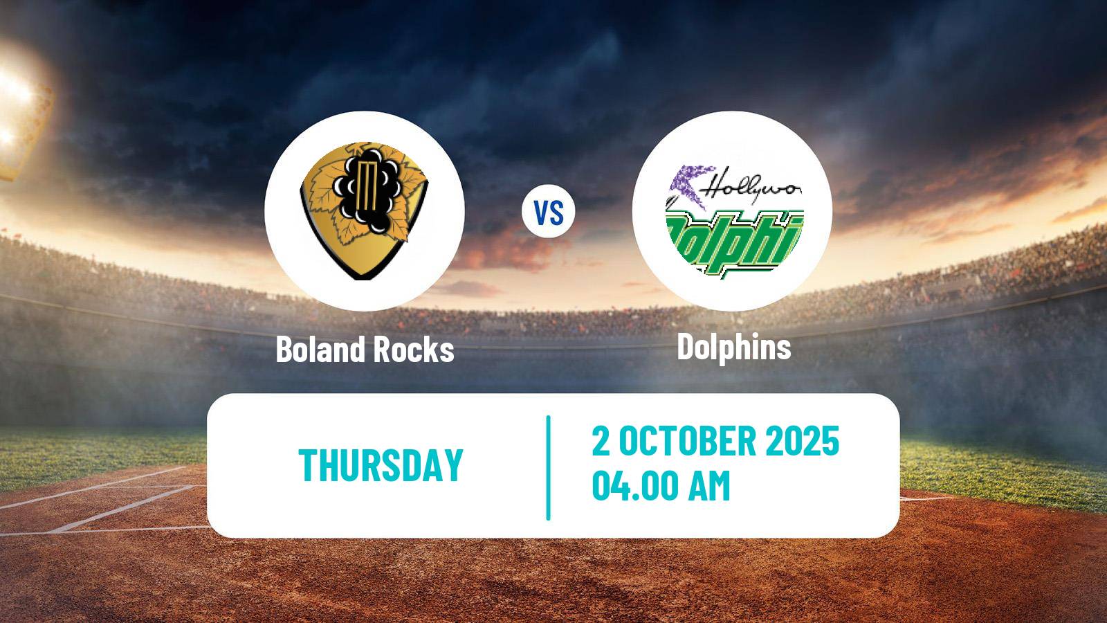 Cricket CSA 4-Day Franchise Series Boland Rocks - Dolphins