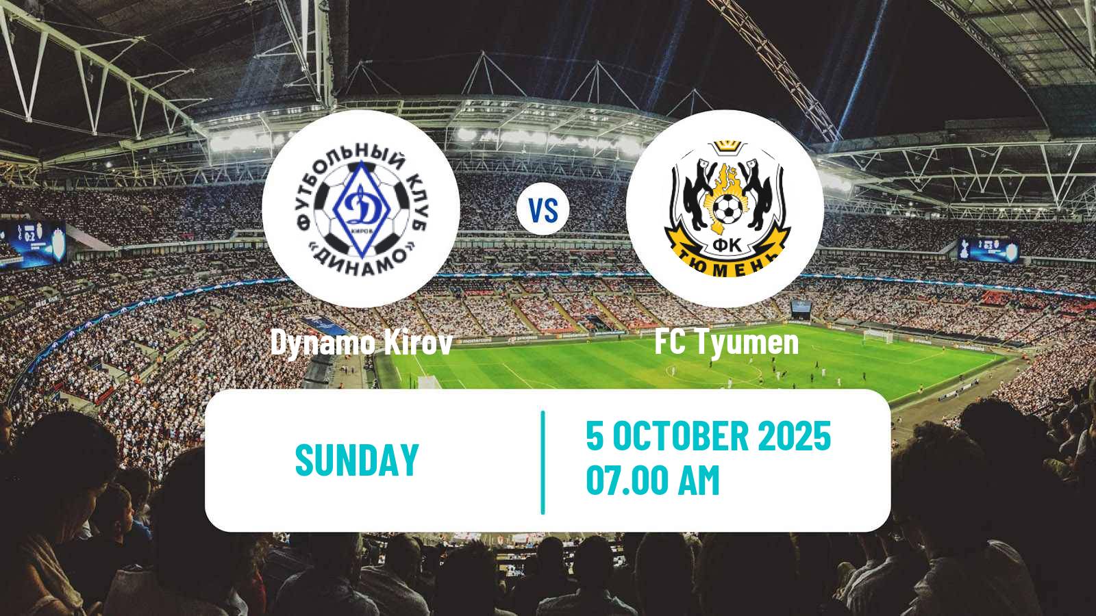 Football Russian FNL 2 Division A Gold Dynamo Kirov - Tyumen
