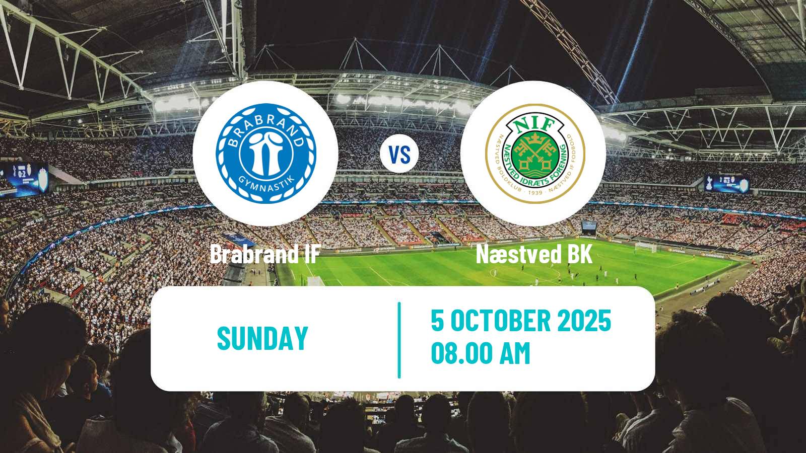 Football Danish 2 Division Brabrand - Næstved BK