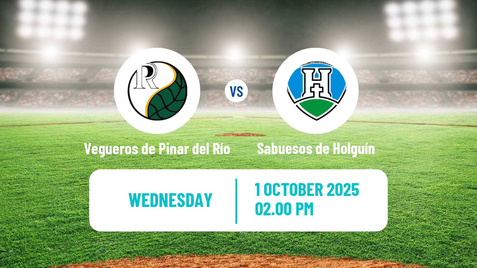 Baseball Cuba Serie Nacional Baseball Vegueros de Pinar del Río - Sabuesos de Holguín