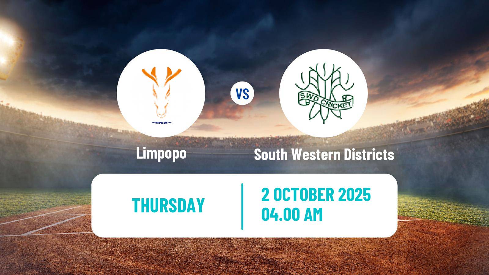Cricket CSA 4-Day Franchise Series Limpopo - South Western Districts