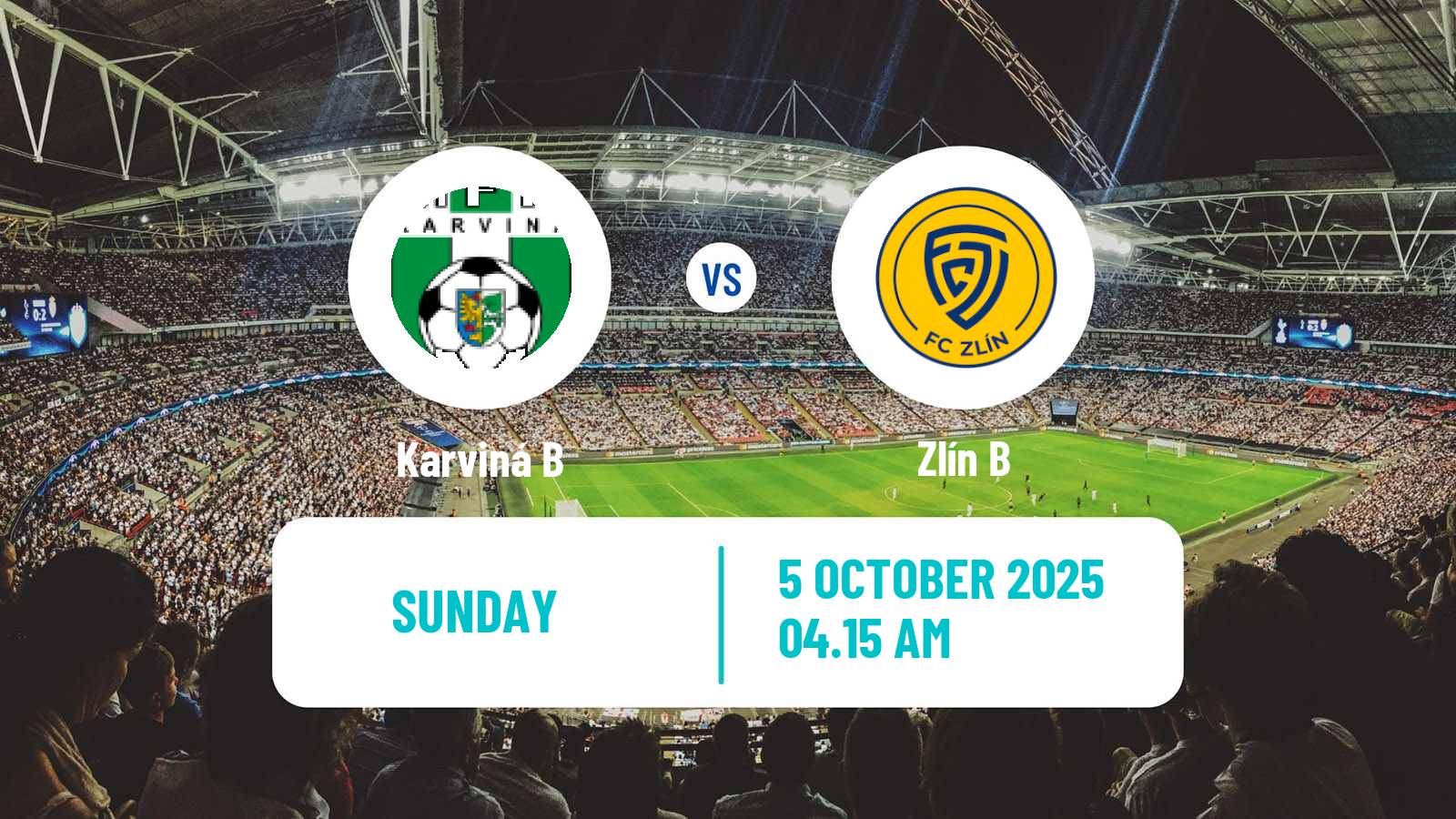 Football Czech MSFL Karviná B - Zlín B