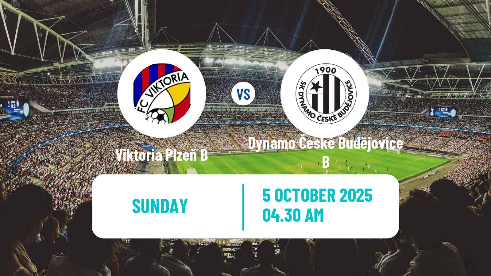 Football Czech CFL Group A Viktoria Plzeň B - Dynamo České Budějovice B