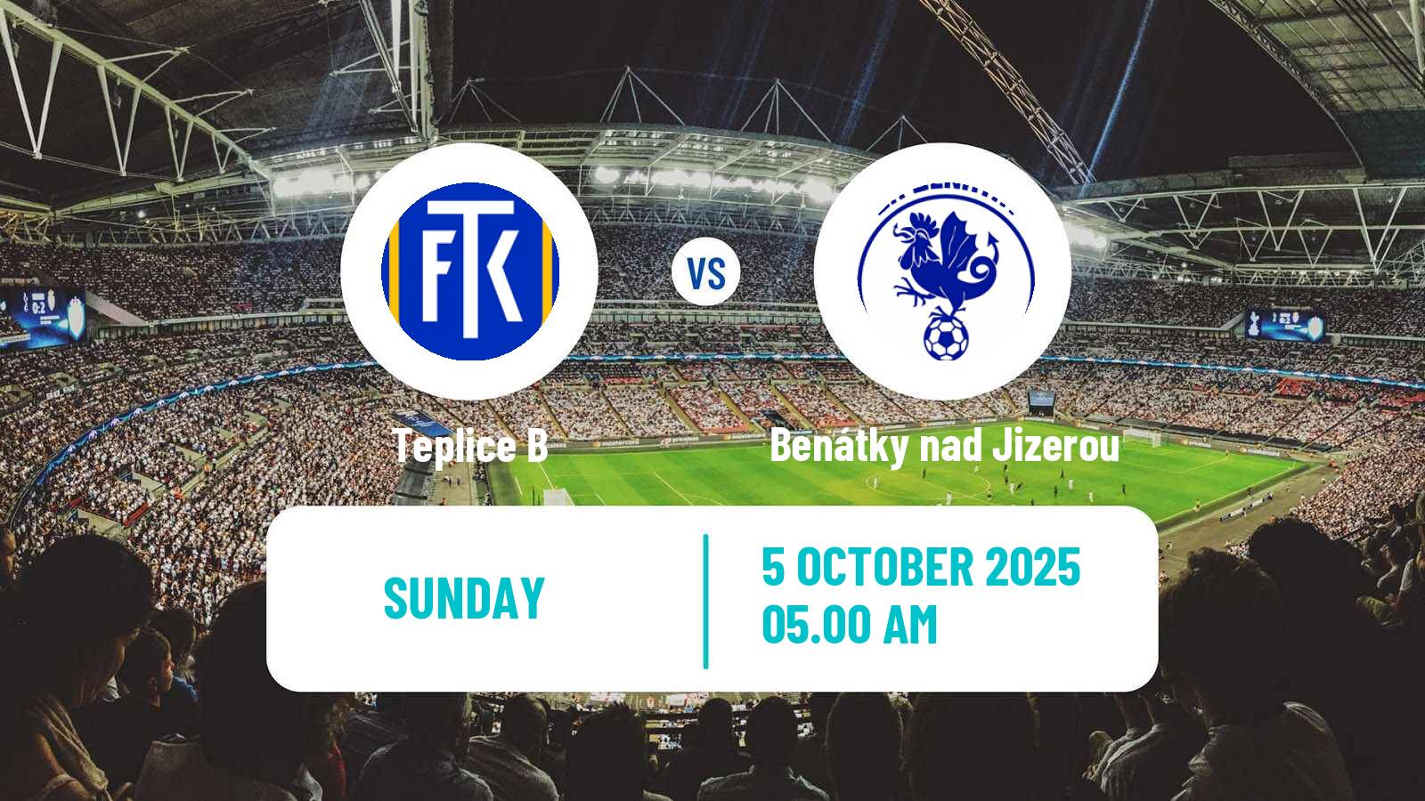 Football Czech CFL Group B Teplice B - Benátky nad Jizerou