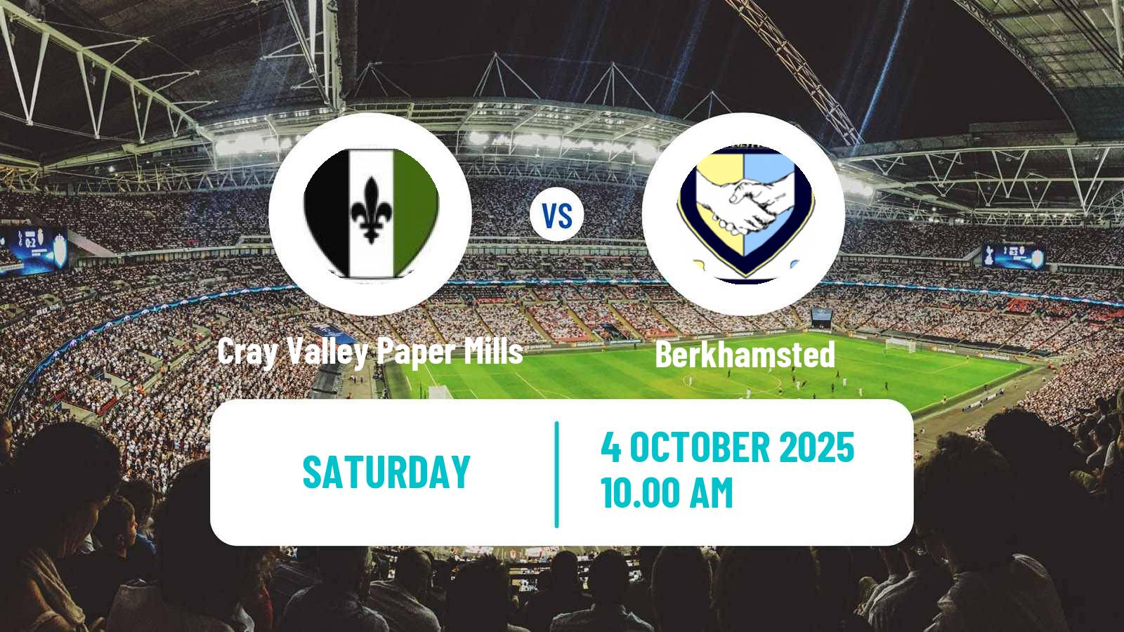 Football English FA Trophy Cray Valley Paper Mills - Berkhamsted