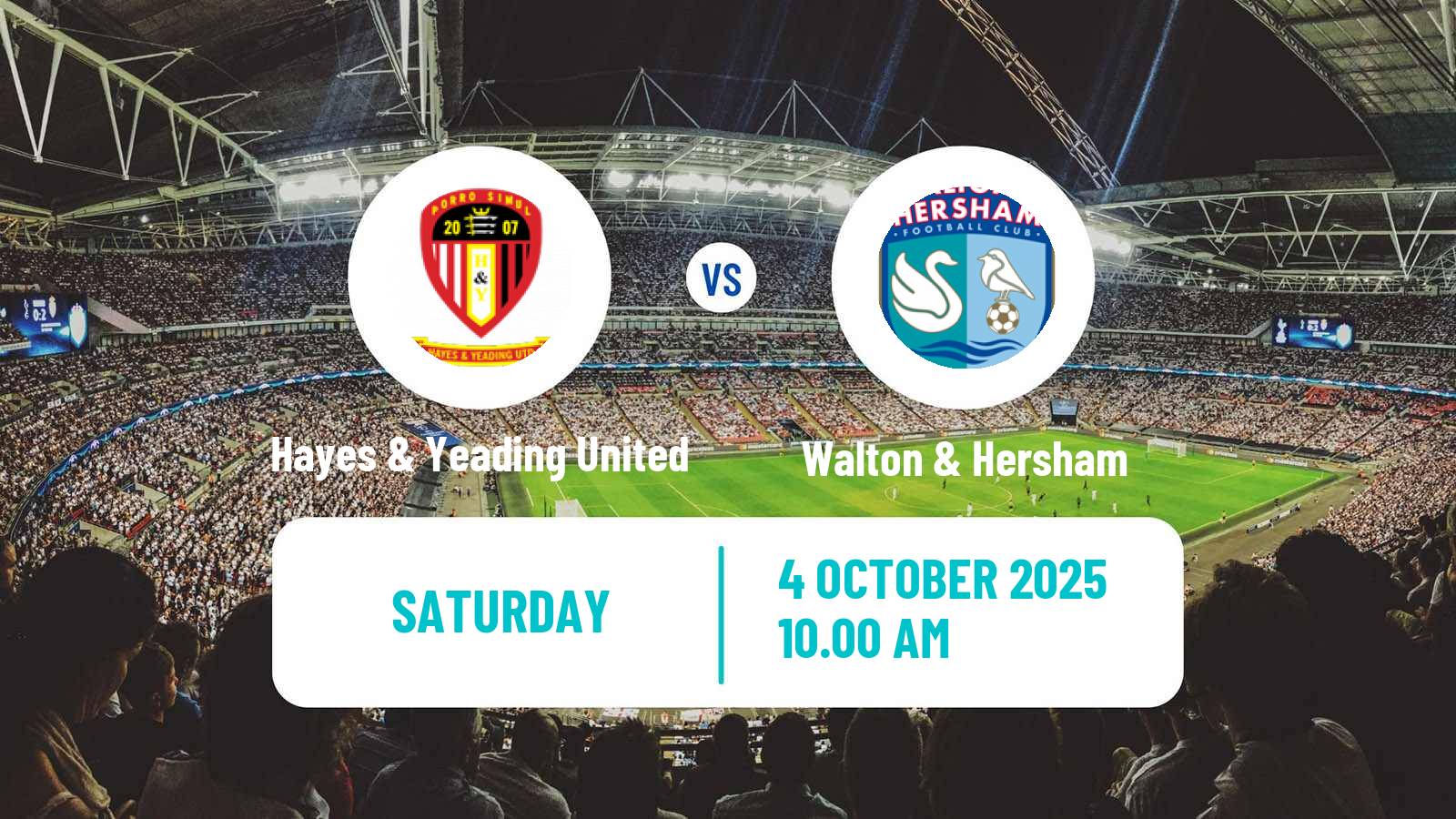 Football English FA Trophy Hayes & Yeading United - Walton & Hersham