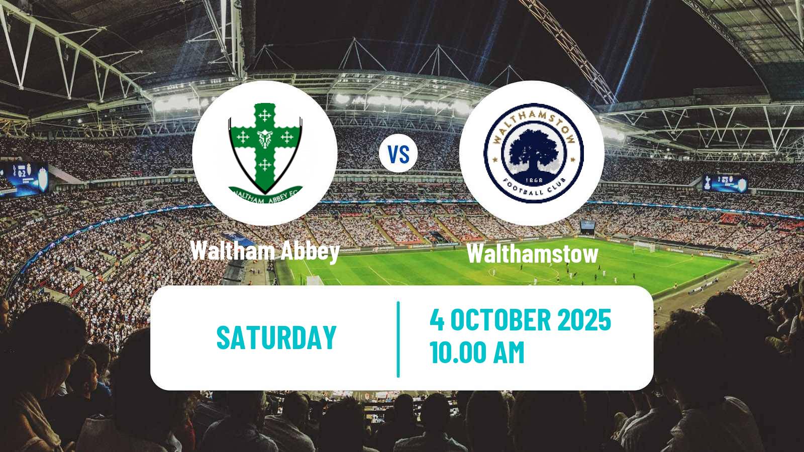 Football English FA Trophy Waltham Abbey - Walthamstow