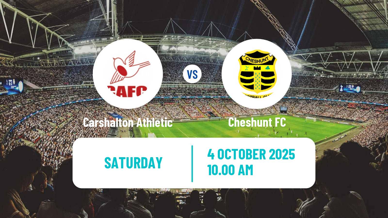 Football English FA Trophy Carshalton Athletic - Cheshunt