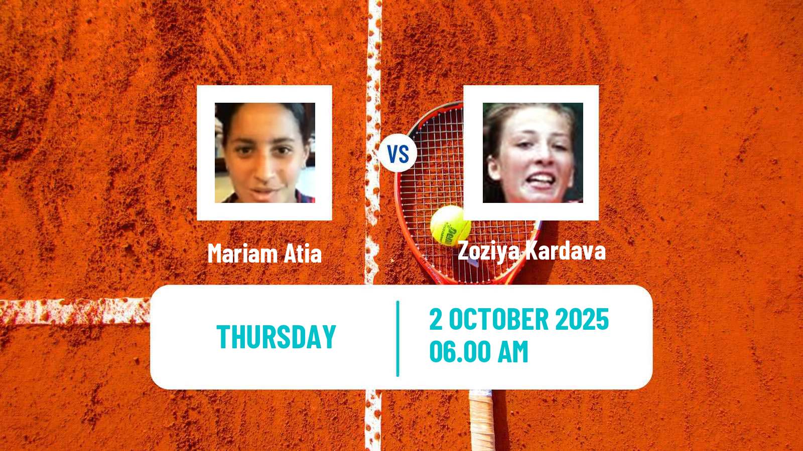 Tennis ITF W15 Sharm Elsheikh 13 Women Mariam Atia - Zoziya Kardava