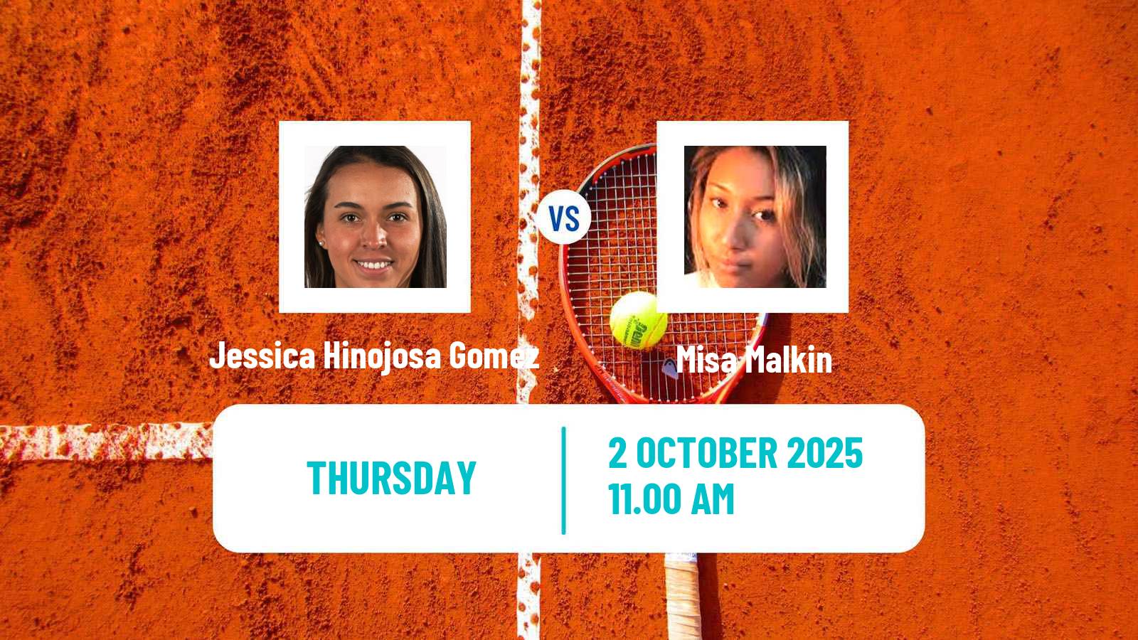 Tennis ITF W15 Santa Tecla Women Jessica Hinojosa Gomez - Misa Malkin