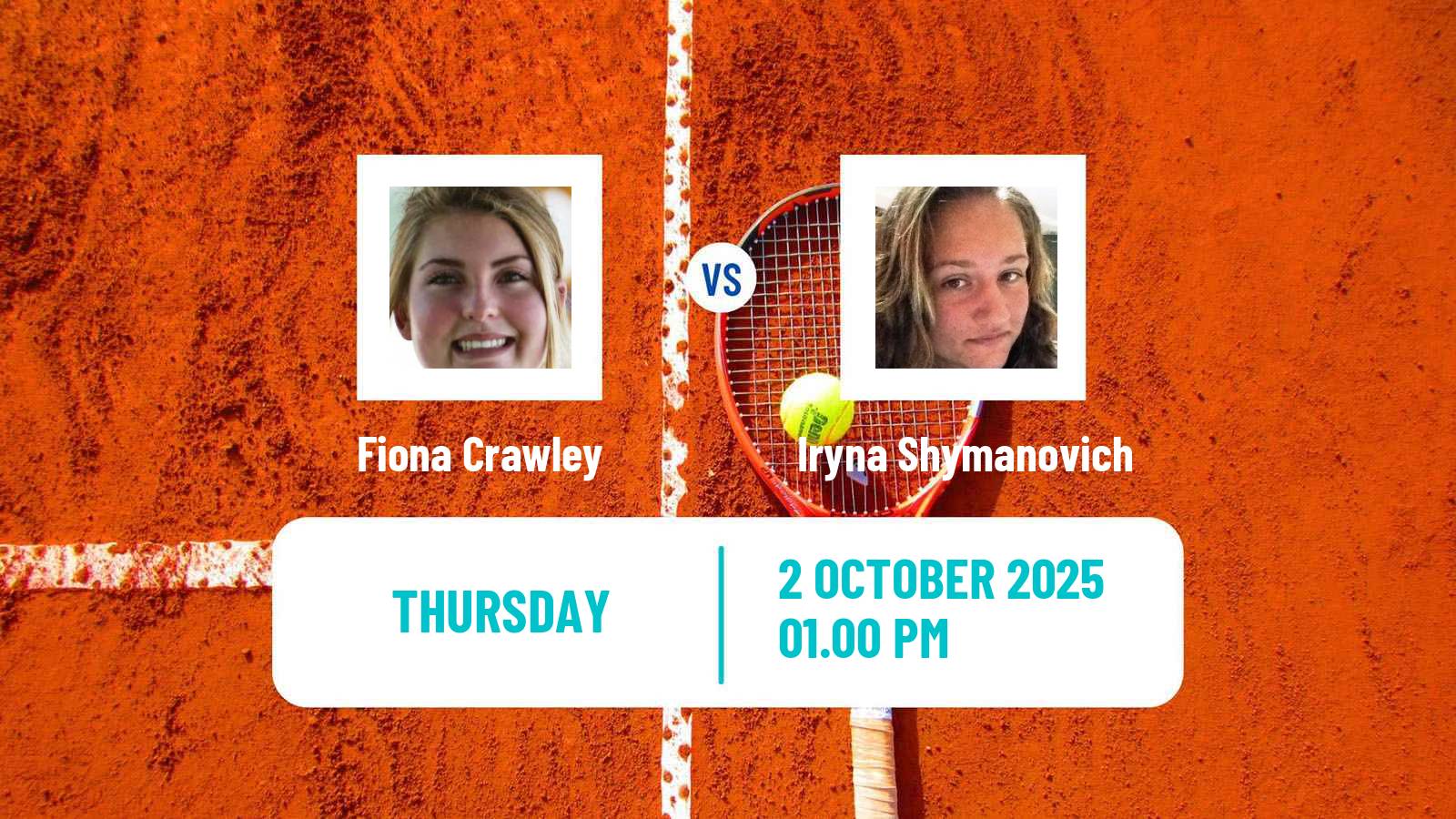 Tennis ITF W50 Rancho Santa Fe Ca Women Fiona Crawley - Iryna Shymanovich