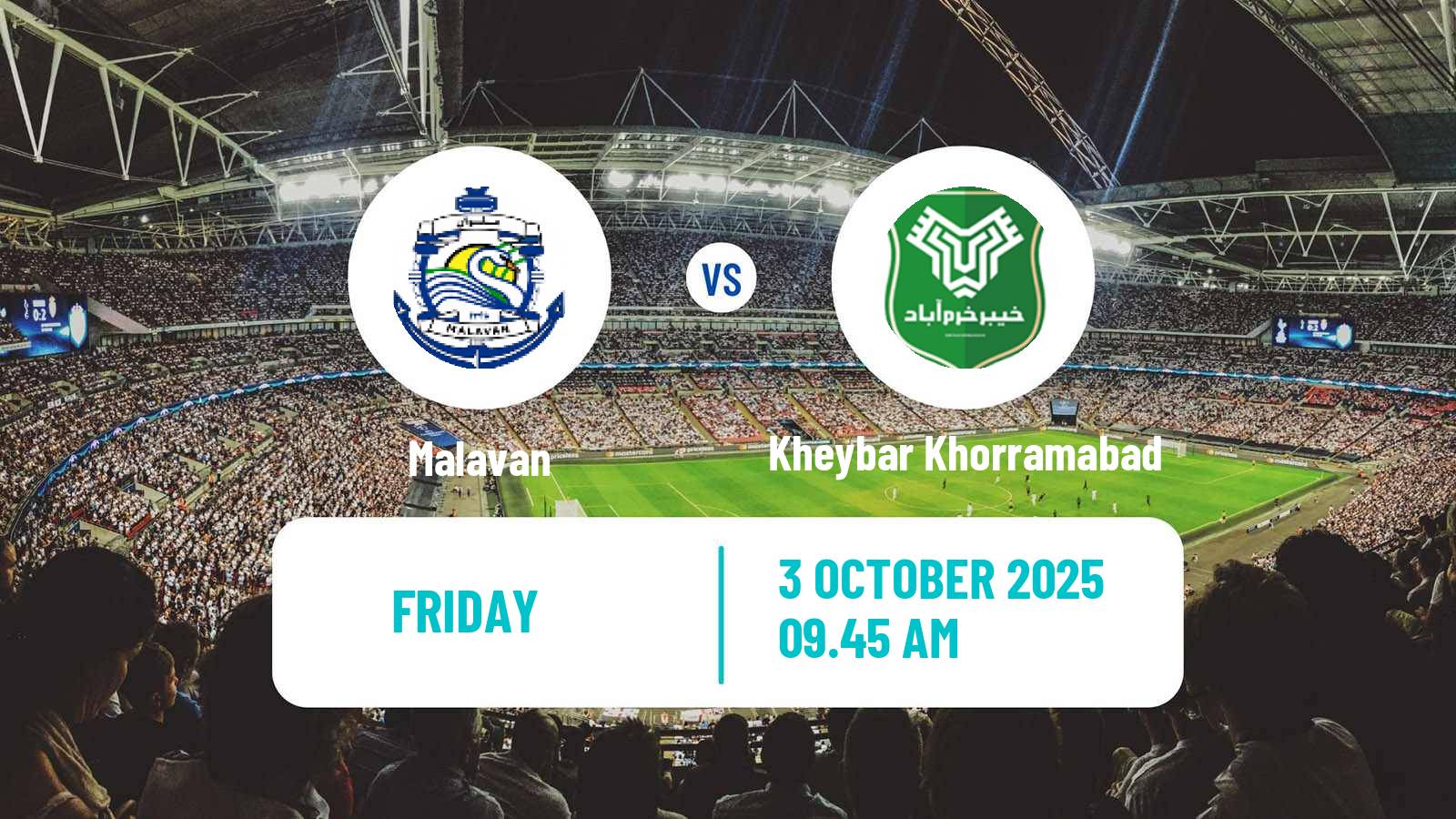 Football Iran Pro League Malavan - Kheybar Khorramabad