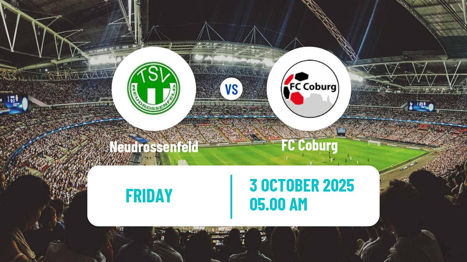 Football German Oberliga Bayern Nord Neudrossenfeld - Coburg