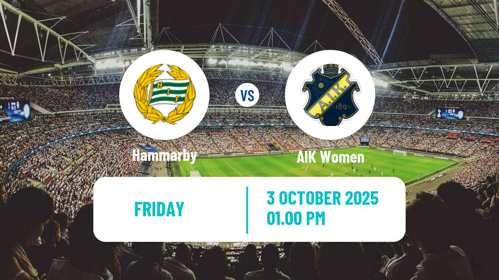 Football Swedish Allsvenskan Women Hammarby - AIK