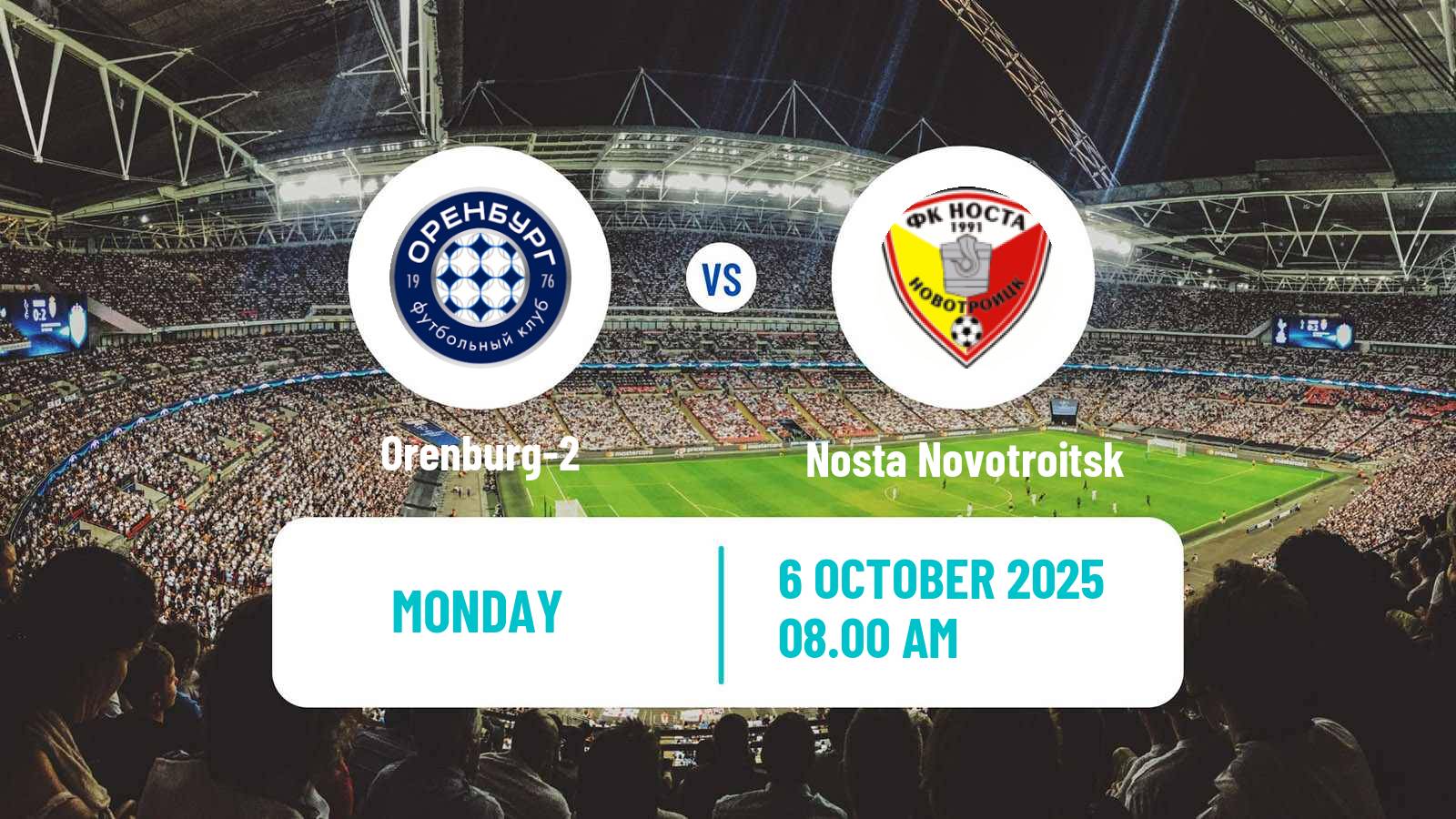 Football  FNL 2 Division B Group 4 Orenburg-2 - Nosta Novotroitsk