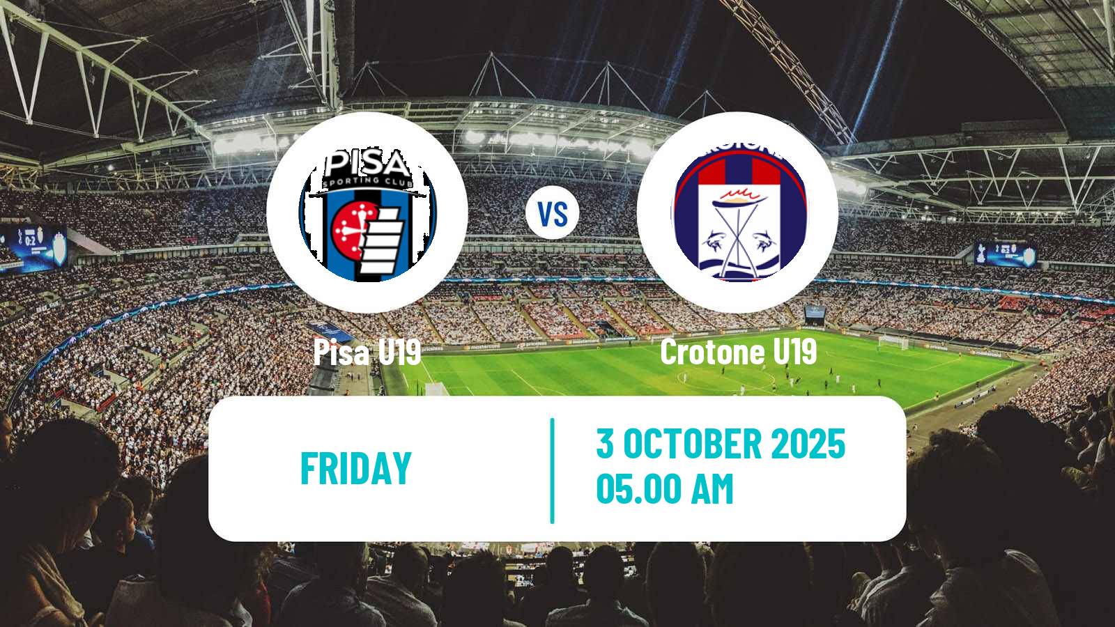 Football Italian Primavera 2 Pisa U19 - Crotone U19