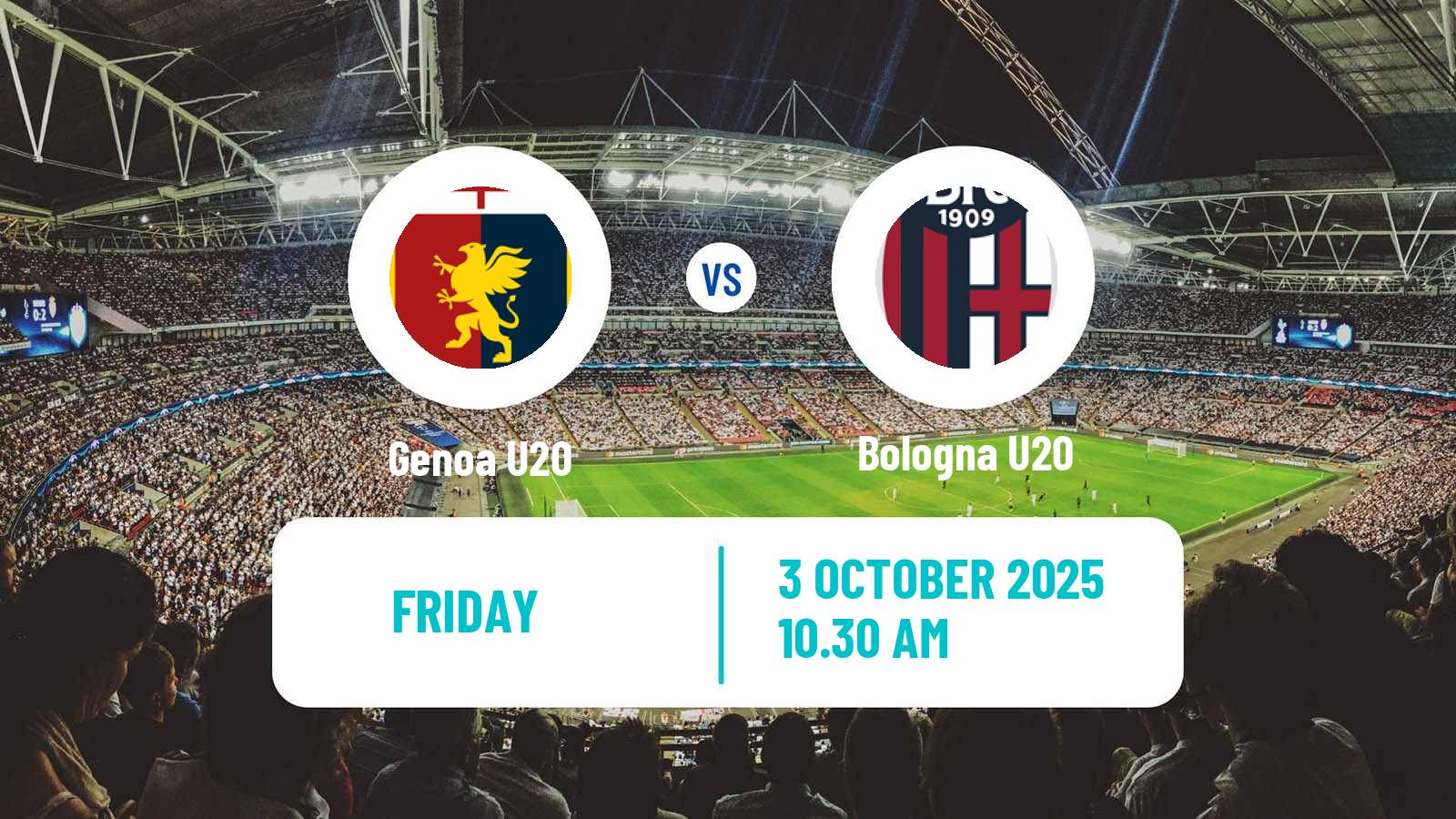 Football Italian Primavera 1 Genoa U20 - Bologna U20