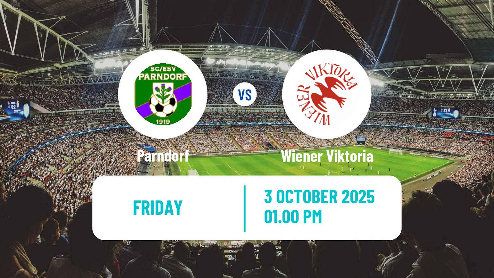 Football Austrian Regionalliga East Parndorf - Wiener Viktoria