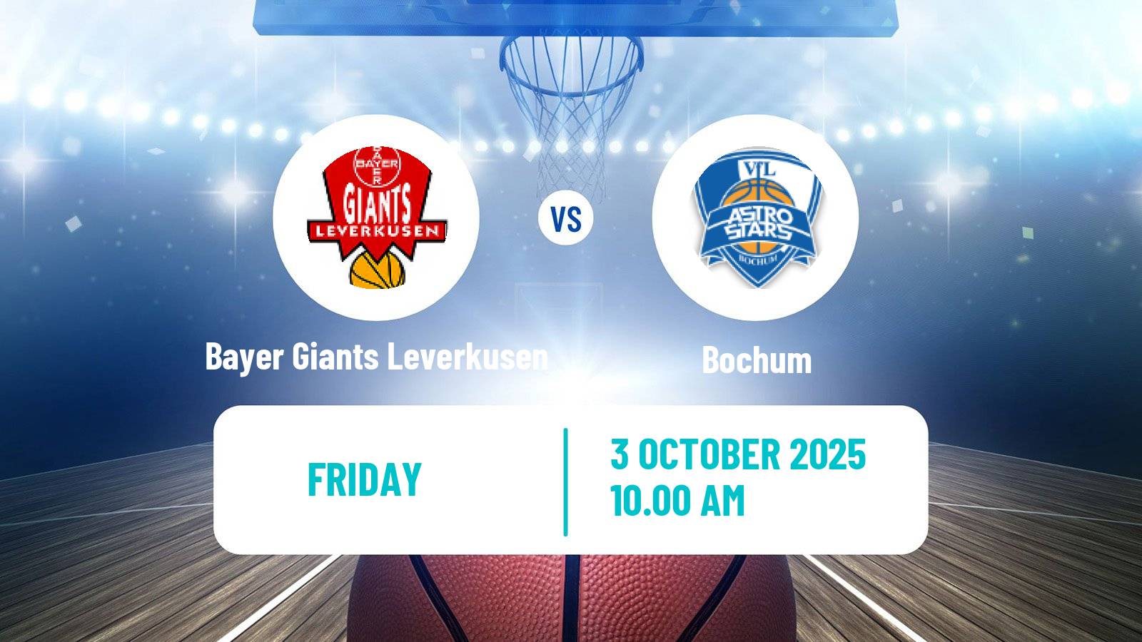 Basketball German Pro A Basketball Bayer Giants Leverkusen - Bochum
