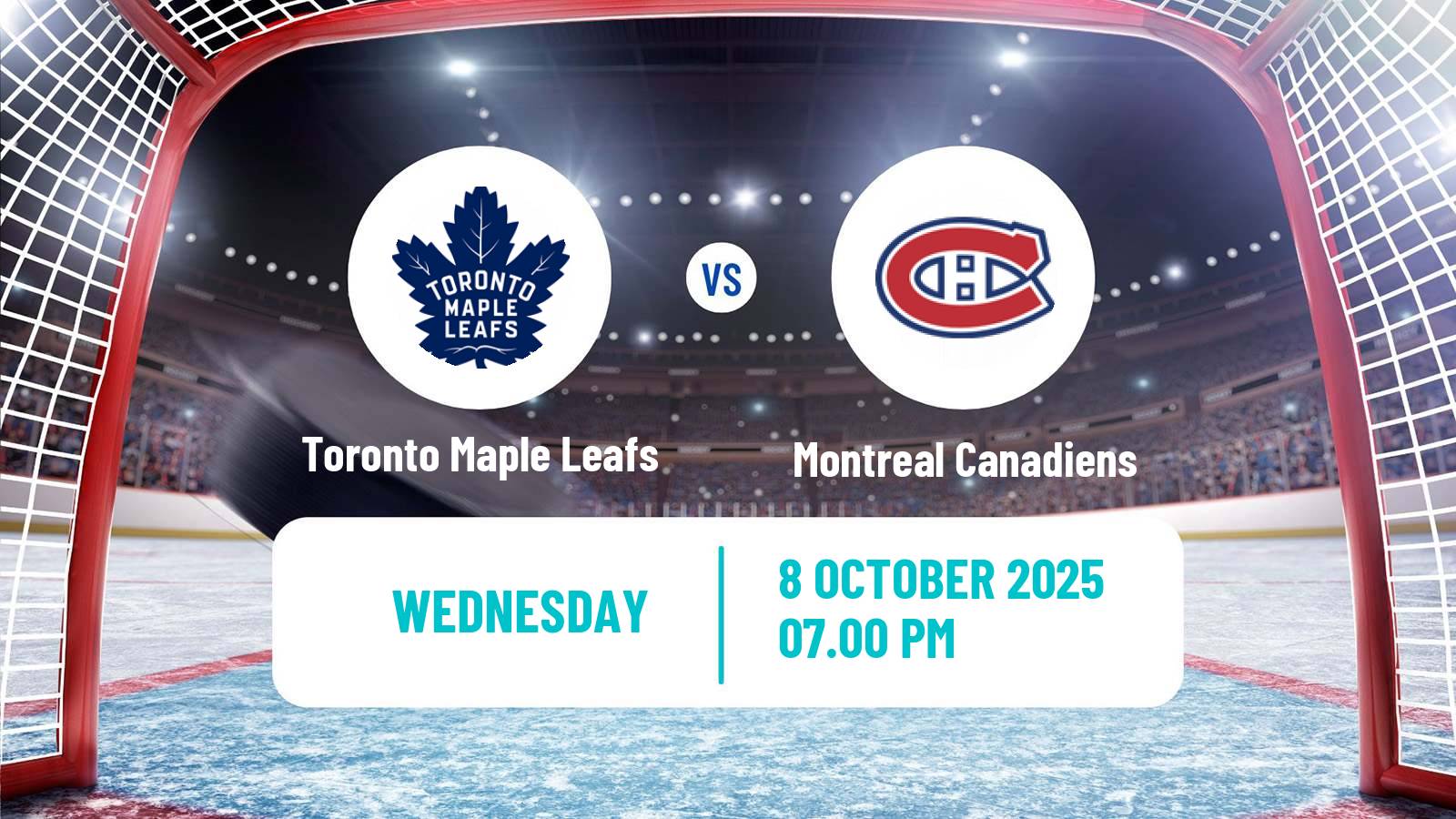 Hockey NHL Toronto Maple Leafs - Montreal Canadiens