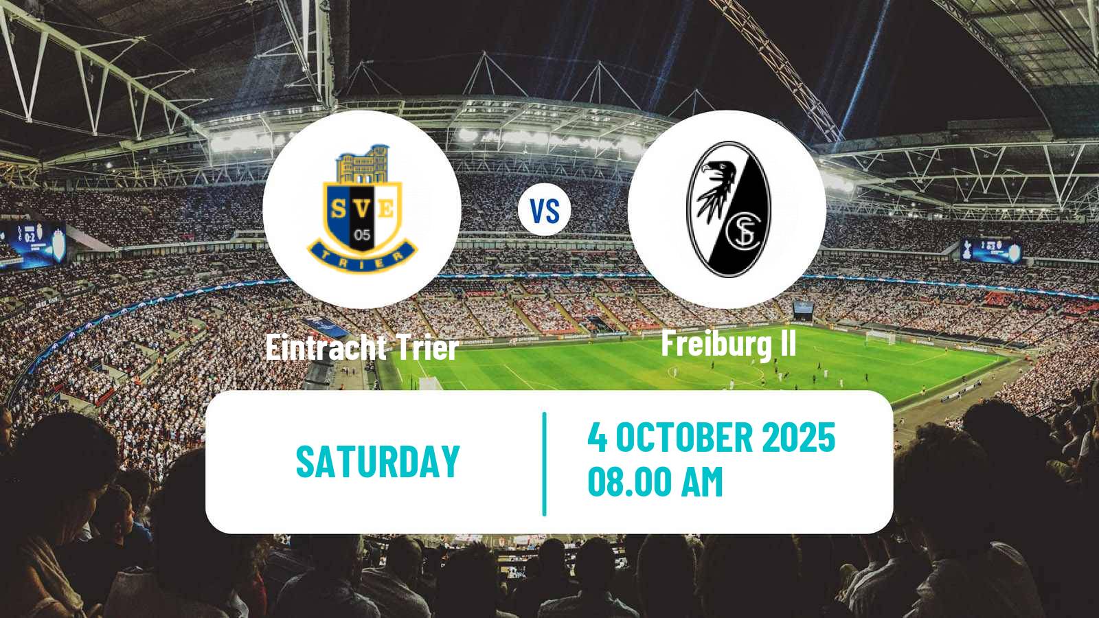 Football German Regionalliga Sudwest Eintracht Trier - Freiburg II