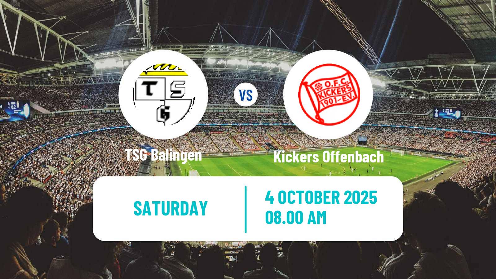 Football German Regionalliga Sudwest Balingen - Kickers Offenbach