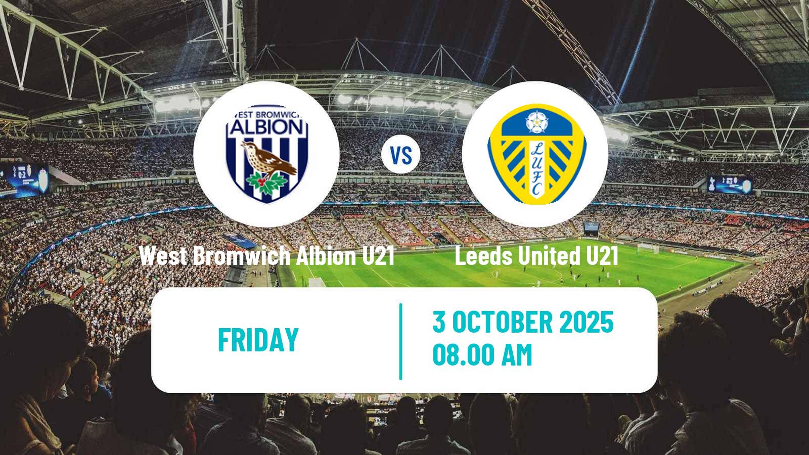 Football English Premier League 2 West Bromwich Albion U21 - Leeds United U21