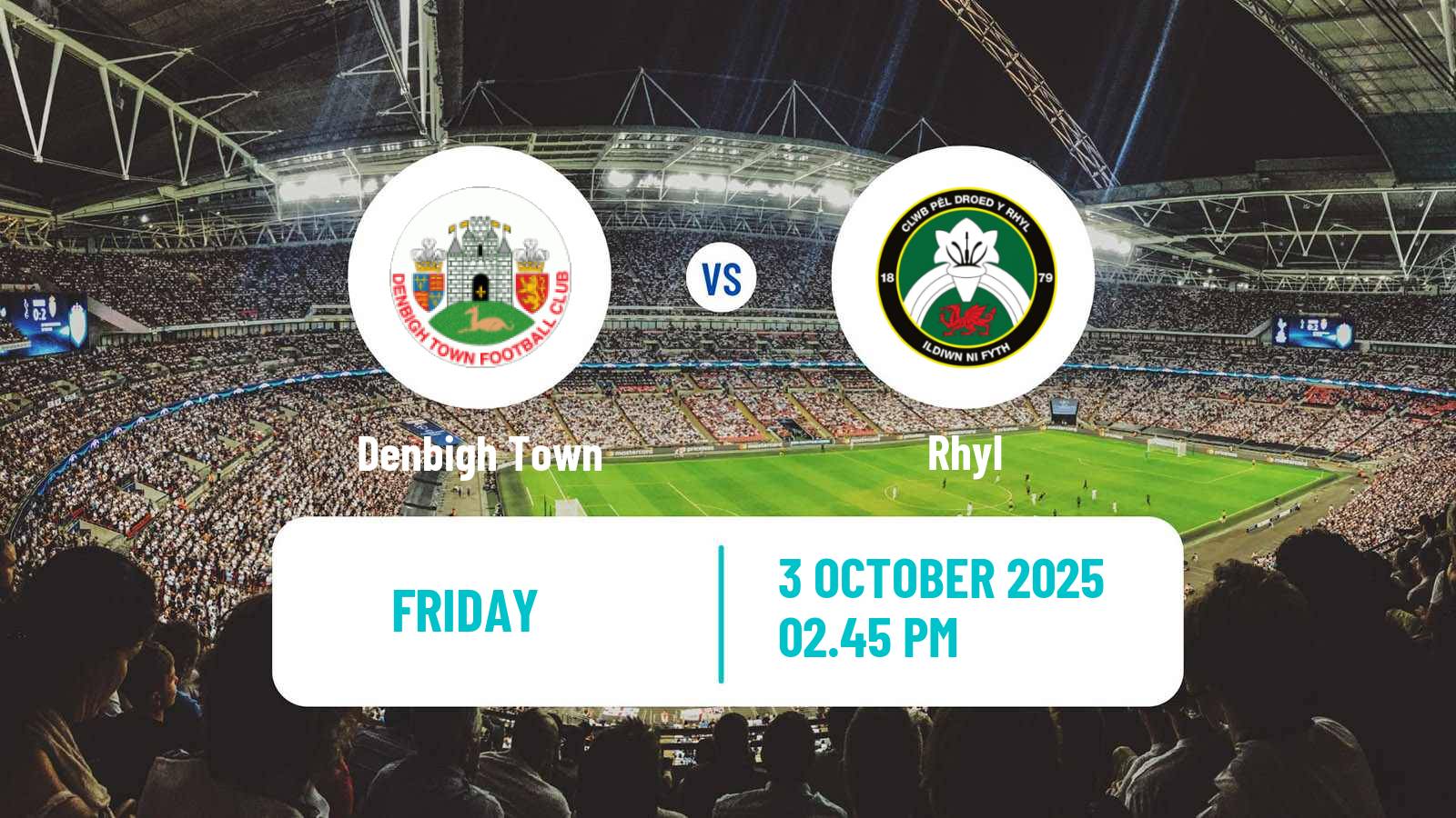 Football Welsh Cymru North Denbigh Town - Rhyl