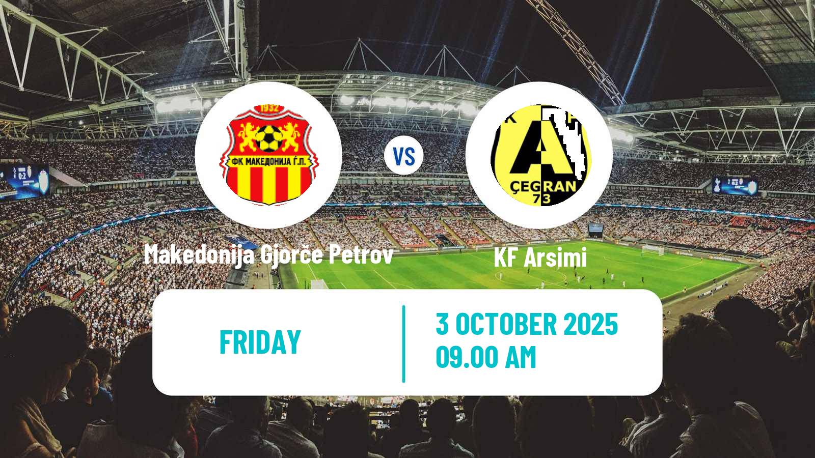 Football North Macedonian 1 MFL Makedonija Gjorče Petrov - Arsimi