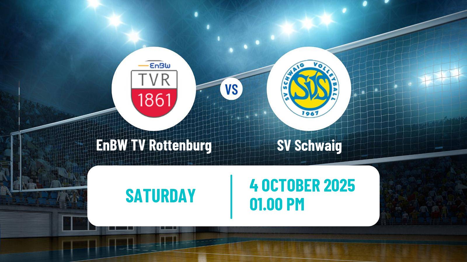 Volleyball German 2 Bundesliga South Volleyball EnBW TV Rottenburg - Schwaig