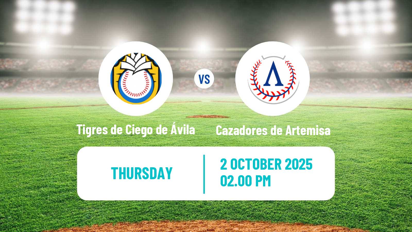Baseball Cuba Serie Nacional Baseball Tigres de Ciego de Ávila - Cazadores de Artemisa