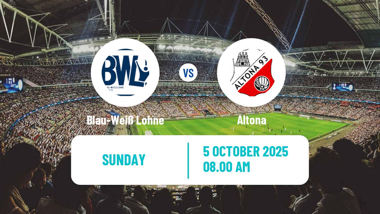 Football German Regionalliga North Blau-Weiß Lohne - Altona