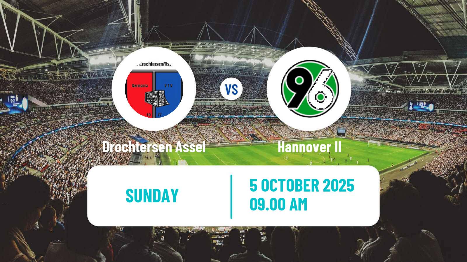Football German Regionalliga North Drochtersen Assel - Hannover II