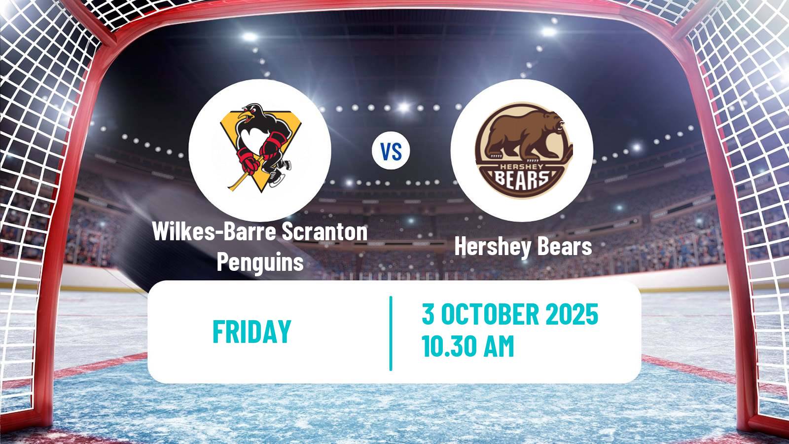 Hockey AHL Wilkes-Barre Scranton Penguins - Hershey Bears